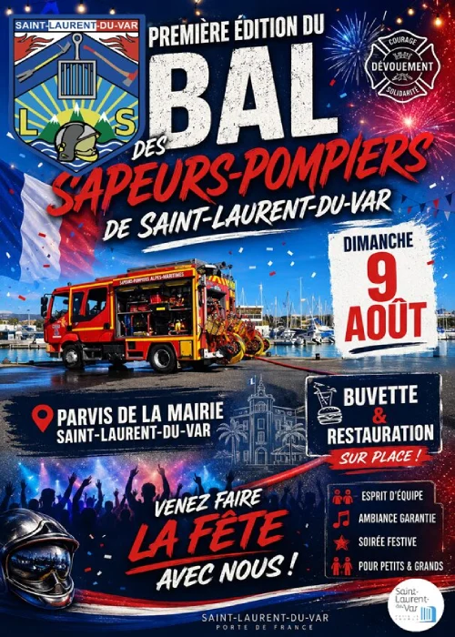 Dimanche 9 Août 2026 : Bal des sapeurs pompiers
