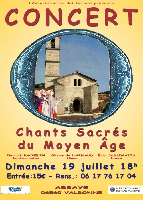 Dimanche 19 juillet 2026 : Chants sacrés du Moyen-Age