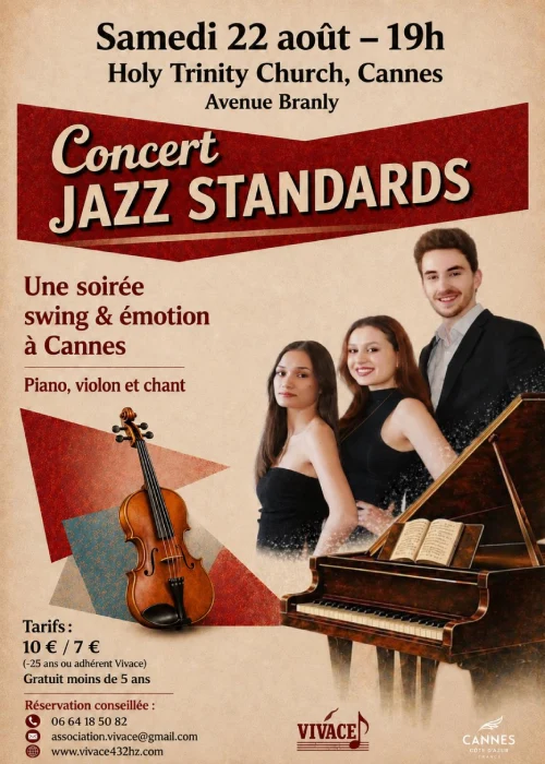 Samedi 22 août 2026 : Concert Jazz Standards