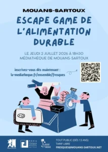 Jeudi 2 juillet 2026 : Escape game de l'alimentation durable