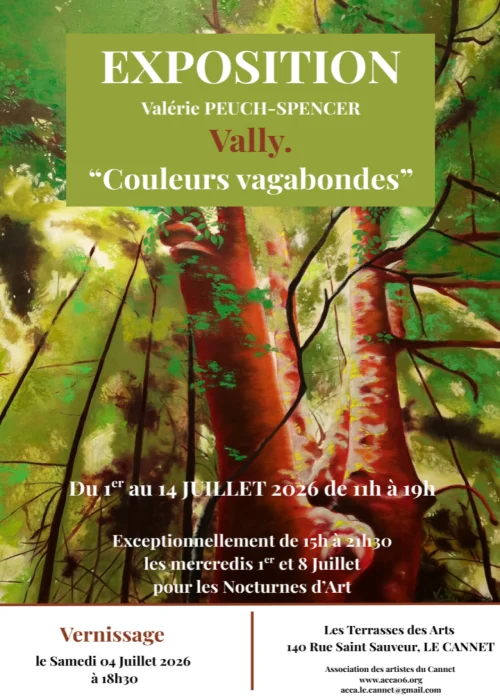 Du 1er au 14 juillet 2026 : Exposition “Couleurs vagabondes”