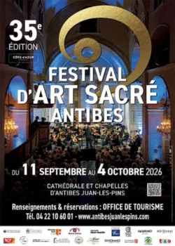 Du 11 septembre au 4 octobre 2026 : 35e Festival d'Art sacré d'Antibes