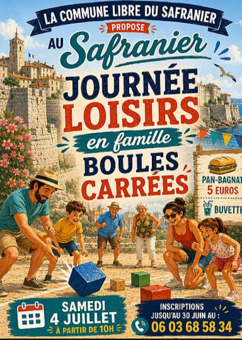 Samedi 4 juillet 2026 : Journée loisirs en famille du Safranier