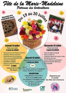 Les 25 et 26 juillet 2026 : Fête de la Marie Madeleine