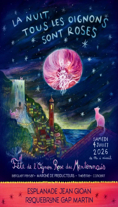 Samedi 4 juillet 2026 : Fête de l'oignon rose du Mentonnais