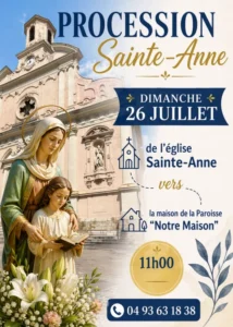 Dimanche 26 juillet 2026 : Procession Sainte-Anne à Vallauris