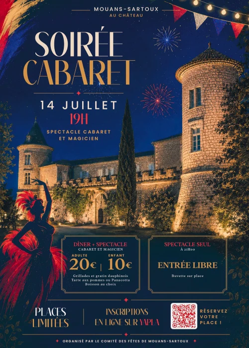 Mardi 14 juillet 2026 : Soirée Cabaret
