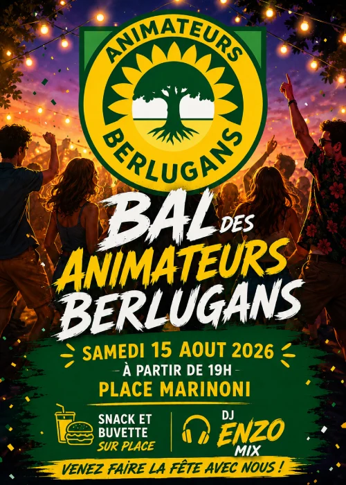 Samedi 15 août 2026 : Bal des animateurs berlugans
