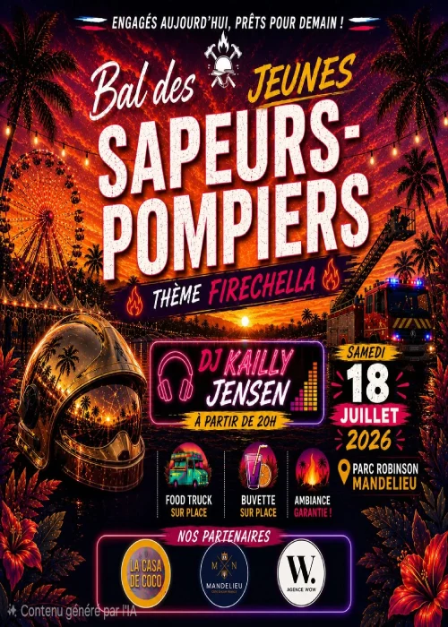 Samedi 18 juillet 2026 : Bal des Jeunes Sapeurs Pompiers