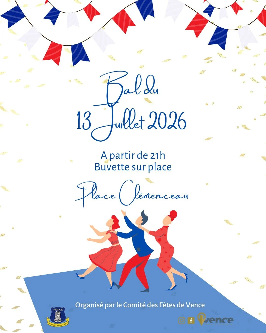 Lundi 13 juillet 2026 : Bal