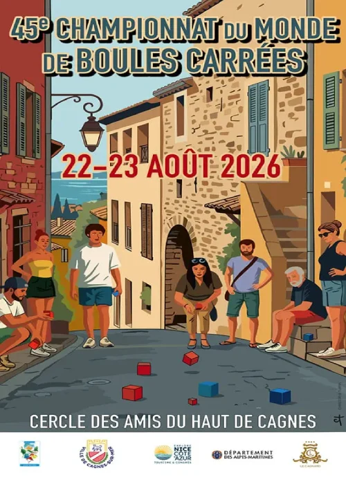 Les 22 et 23 août 2026 : Championnat du Monde de Boules Carrées