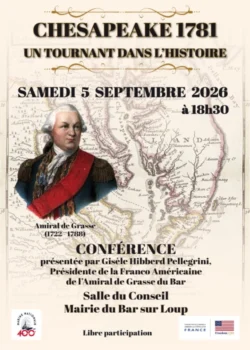 Samedi 5 septembre 2026 : Conférence "Chesapeale 1781, un tournant dans l'histoire"