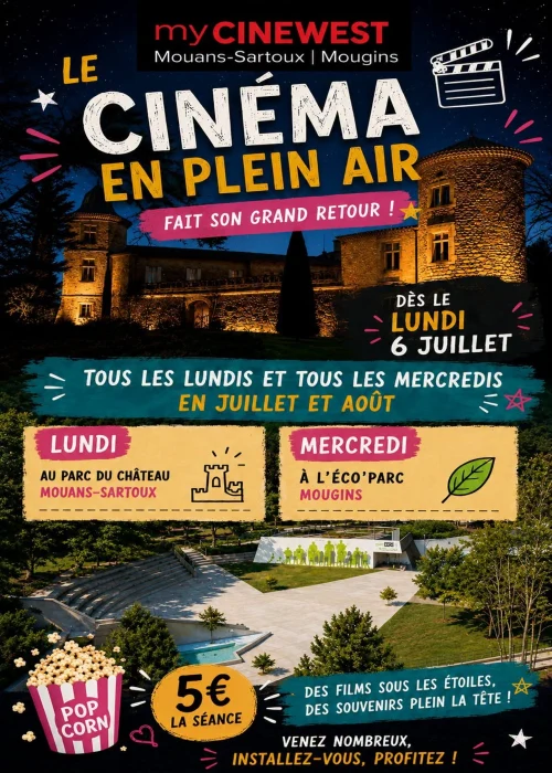 Cinema plein air Mouans Sartoux