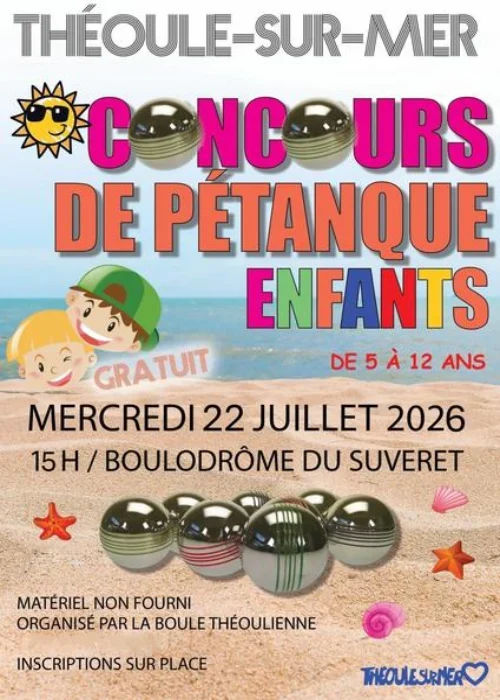 Mercredi 22 juillet 2026 : Concours de pétanque enfants