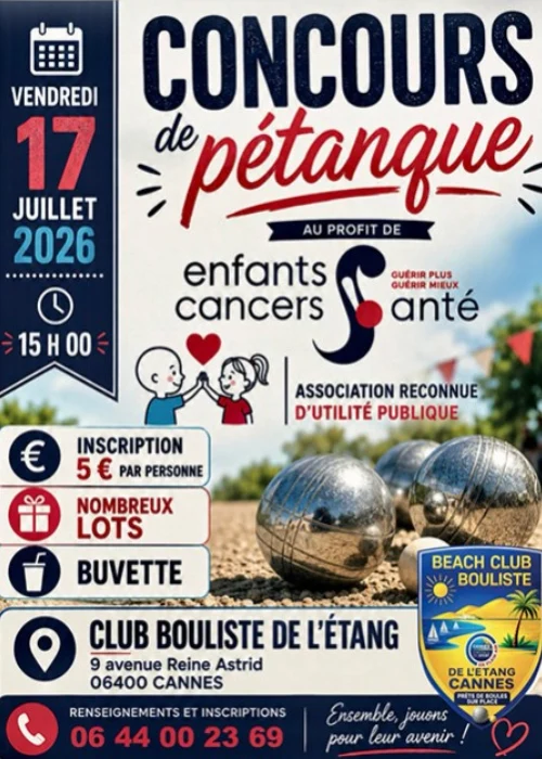 Vendredi 17 juillet 2026 : Concours de pétanque