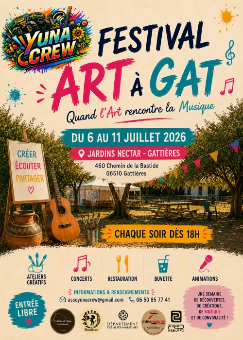 Du 6 au 11 juillet 2026 : Art à Gat