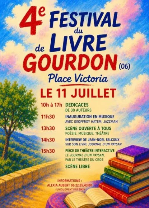Samedi 11 juillet 2026 : Festival du livre de Gourdon