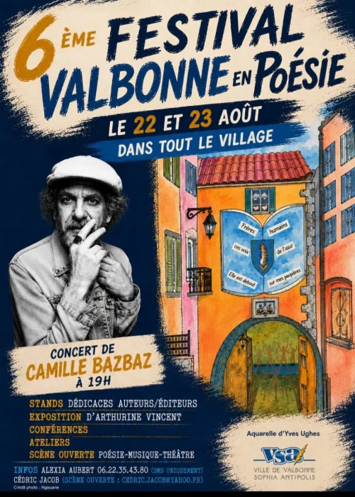 Les 22 et 23 août 2026 : Festival Valbonne en poésie