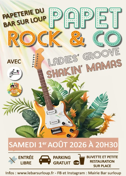 Samedi 1er août 2026 : Papet Rock & Co