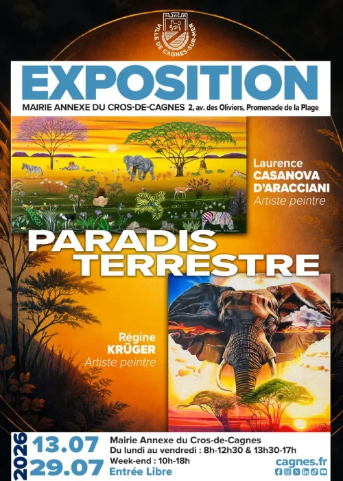 Du 13 au 29 juillet 2026 : Exposition « Paradis terrestre »
