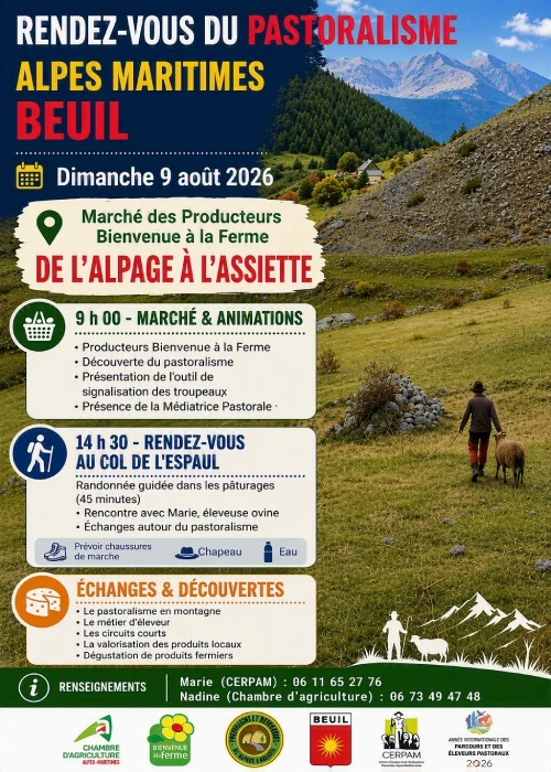 Dimanche 9 août 2026 : Fête du Pastoralisme – De l'alpage à l'assiette