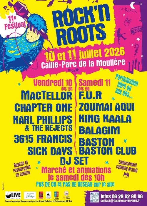 Les 10 et 11 juillet 2026 : Rock'n roots