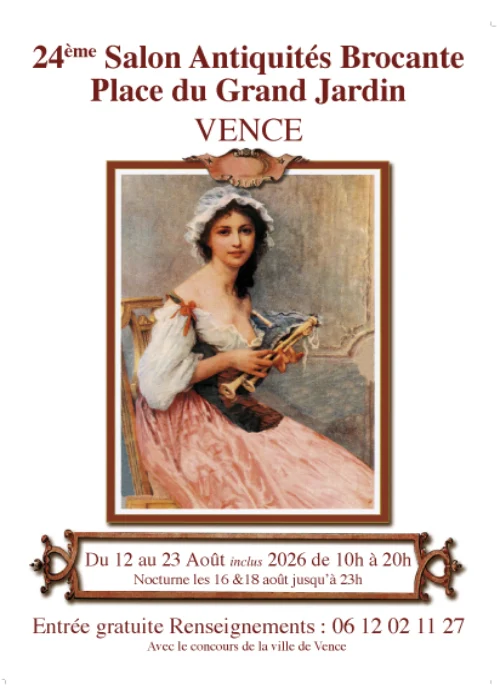 Du 12 au 23 août 2026 : 24ème Salon Antiquités Brocante