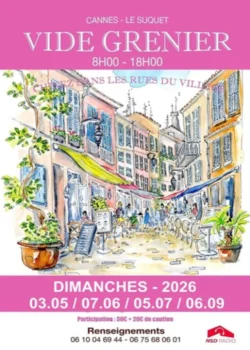 Dimanche 6 septembre 2026 : Vide grenier du Suquet