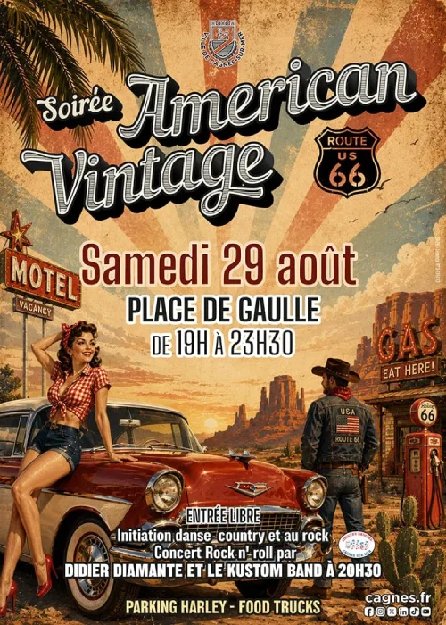 Samedi 29 août 2026 : Soirée American Vintage