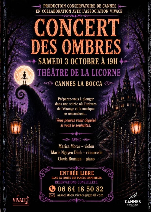 Samedi 3 octobre 2026 : Concert des ombres