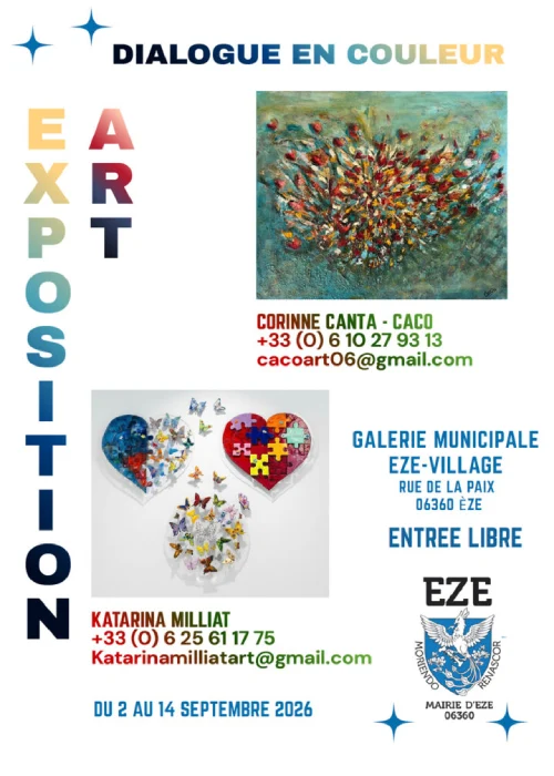 Du 2 au 14 septembre 2026 : Exposition Corinne Canta et Katarina Milliat