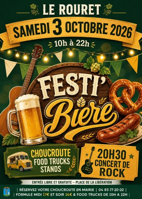 Samedi 3 octobre 2026 : Festi'Bière