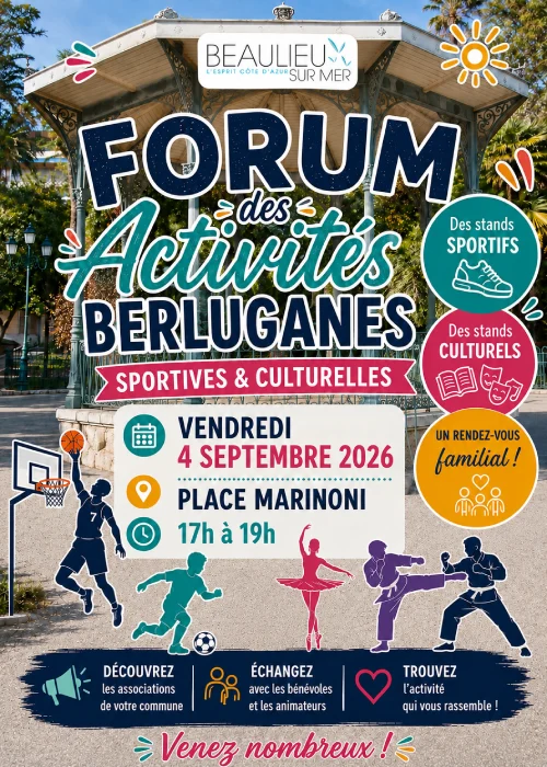 Vendredi 4 septembre 2026 : Forum des activités berluganes