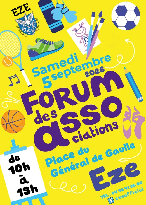 Samedi 5 septembre 2026 : Forum des associations