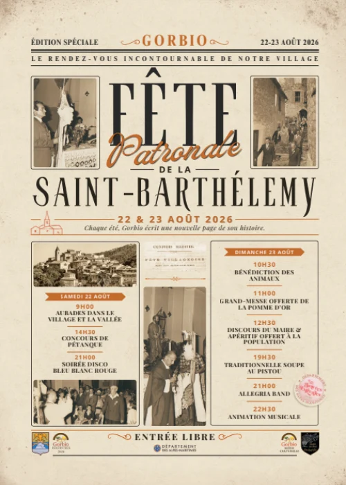 Les 22 et 23 août 2026 : Fête patronale de la Saint-Barthélemy