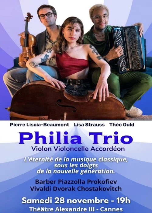 Samedi 28 novembre 2026 : Philia Trio