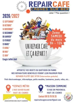samedi 12 septembre 2026 : Repair'Café
