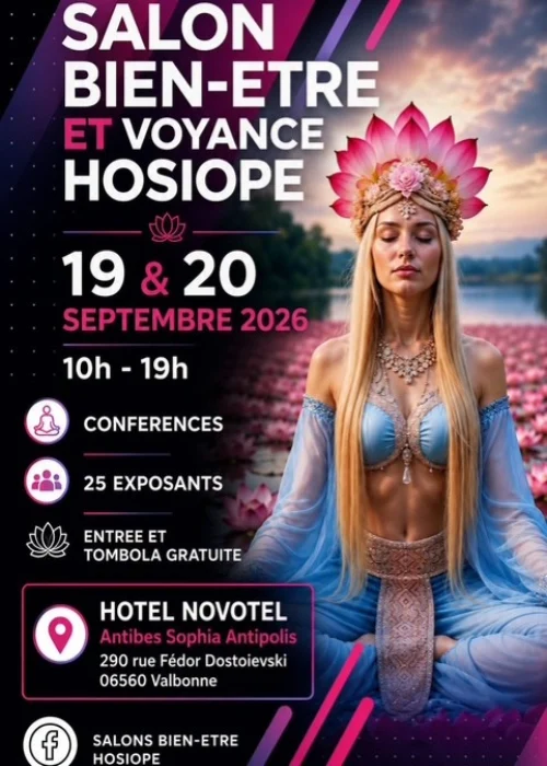 Les 19 et 20 Septembre 2026 : Salon Bien être et de la voyance