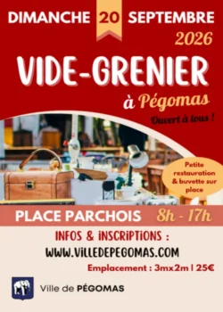 Dimanche 20 septembre 2026 : Vide grenier