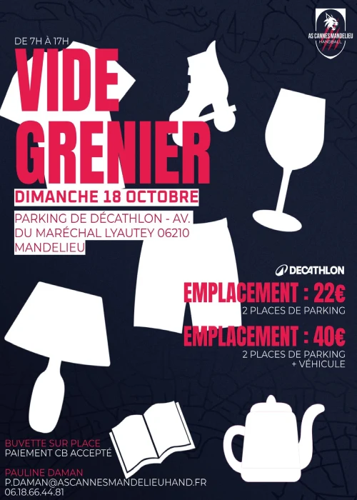 Dimanche 18 octobre 2026 : Vide grenier