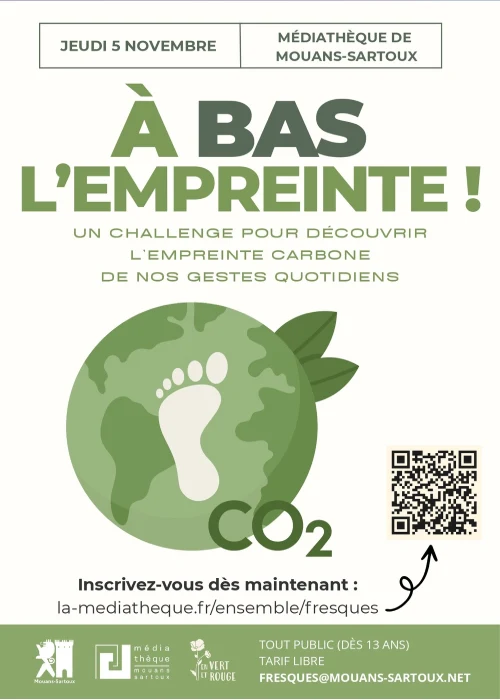 Jeudi 5 novembre 2026 : Atelier "À bas l'empreinte !"