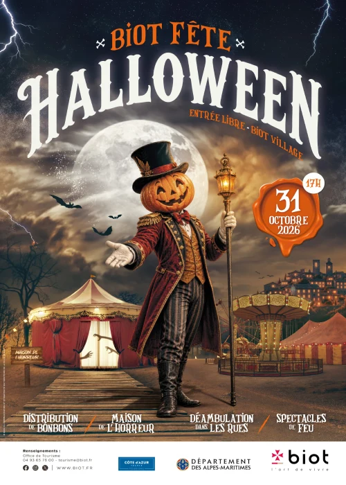 Samedi 31 octobre 2026 : Biot fête Halloween