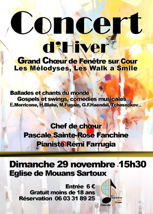 Dimanche 29 novembre 2026 : Concert d'Hiver