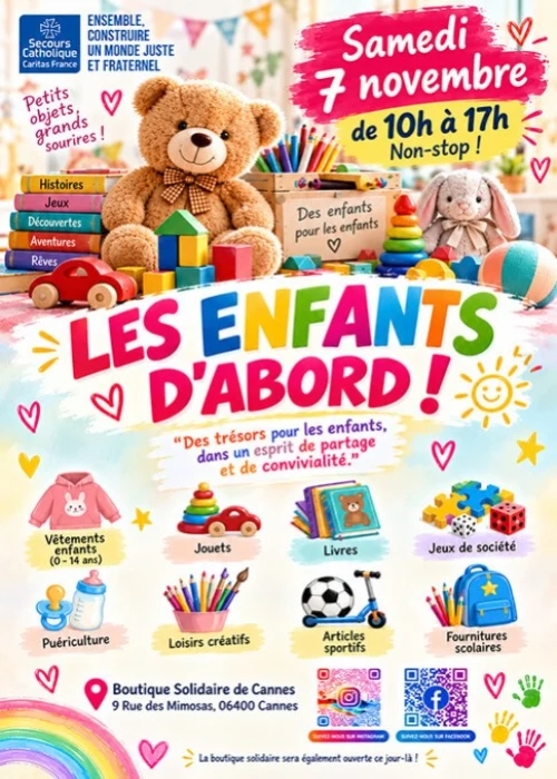 Samedi 7 novembre 2026 : Les enfants d'abord !