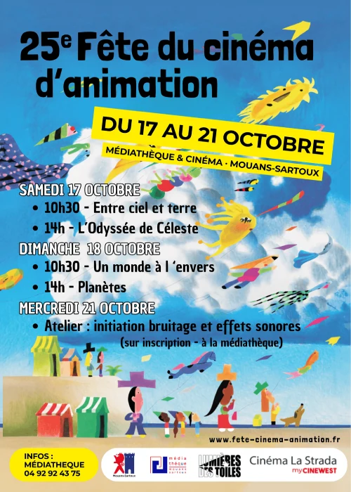 Samedi 17 octobre :25ème édition de la Fête du cinéma d'animation