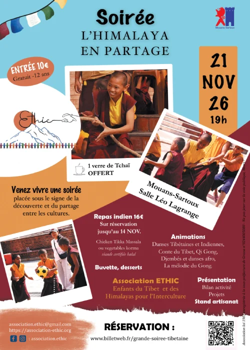 Samedi 21 novembre 2026 : Soirée "L'Himalaya en partage"