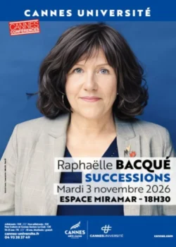 Mardi 3 novembre 2026 : Conférence de Raphaëlle Bacqué "Successions"