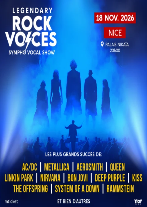 Mercredi 18 novembre 2026 : Legendary Rock Voices