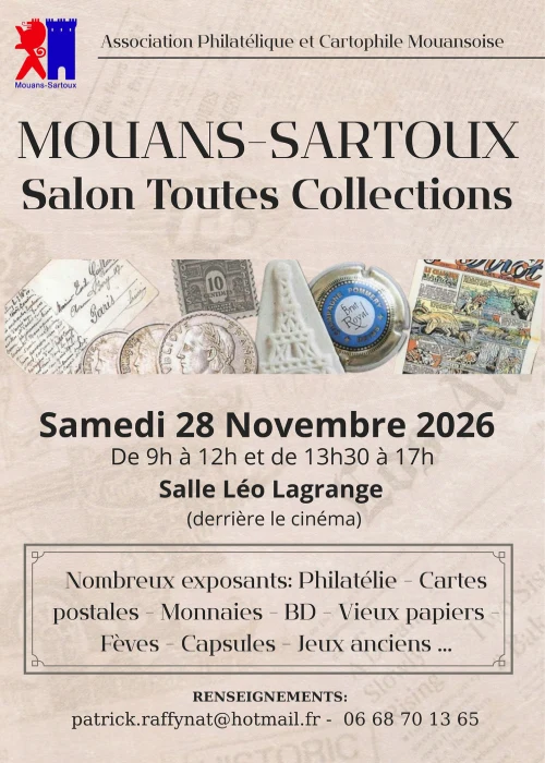 Samedi 28 novembre 2026 : Salon toutes collections