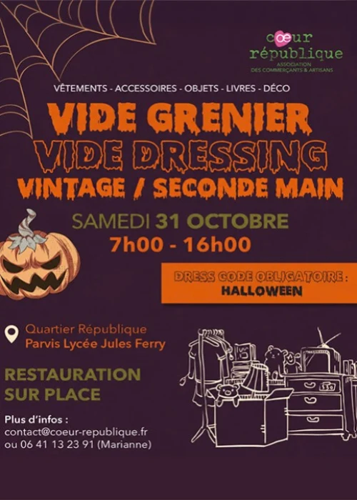 Samedi 31 octobre 2026 : Vide grenier / Vide dressing
